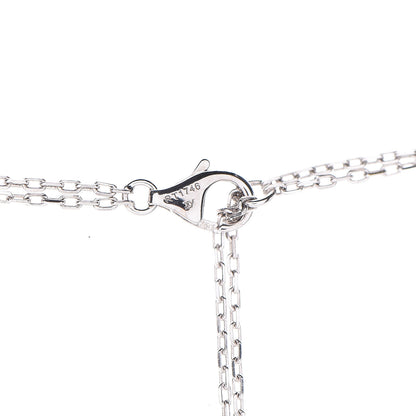 Cartier 18K White Pink Gold Diamond Three Ring LOVE Pendant Necklace 5 of 10