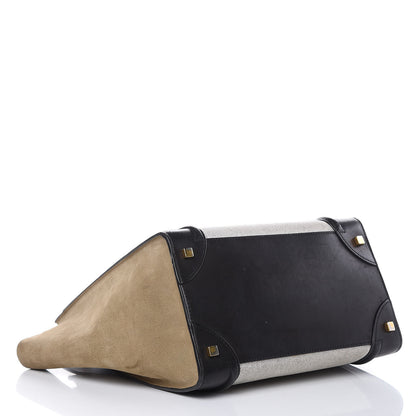 Celine Canvas Smooth Calfskin Suede Mini Tri-Color Luggage 4 of 20