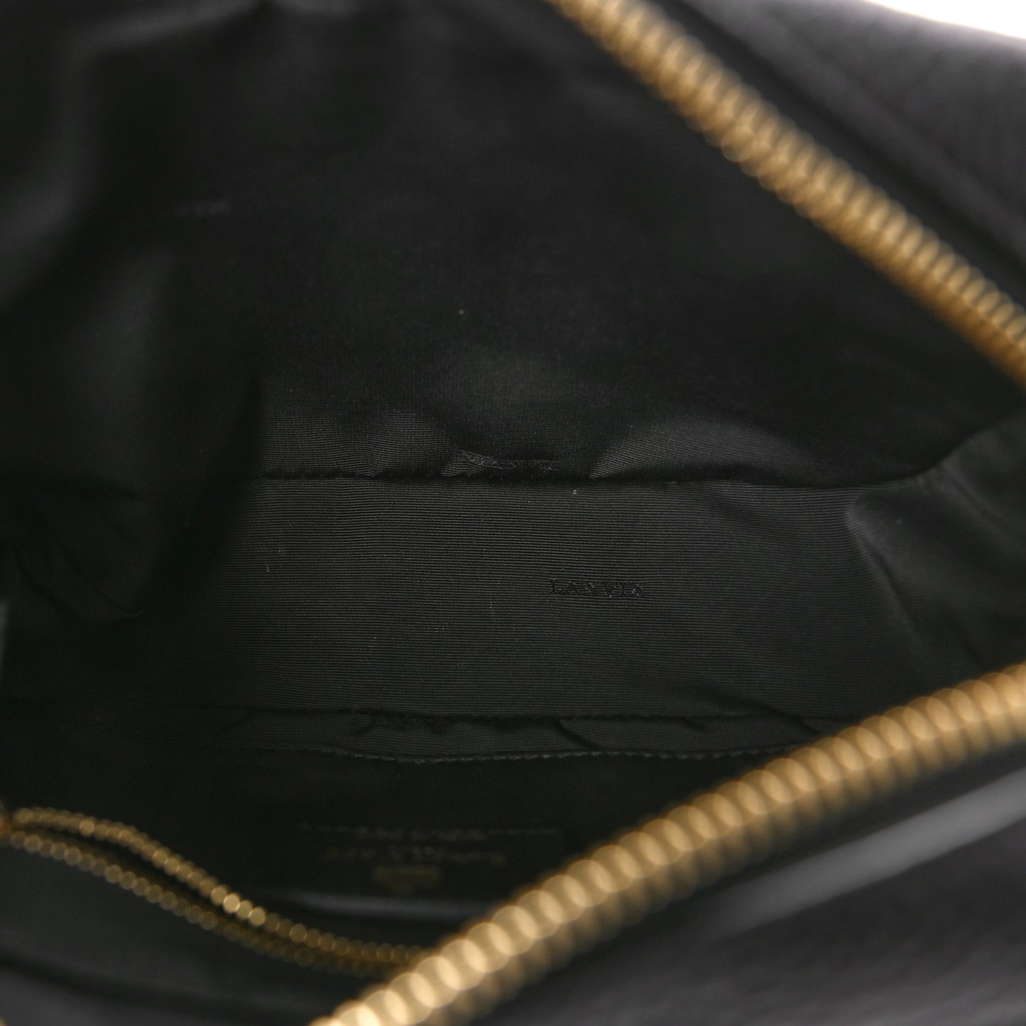 Calfskin Logo Embossed Camera Bag Black