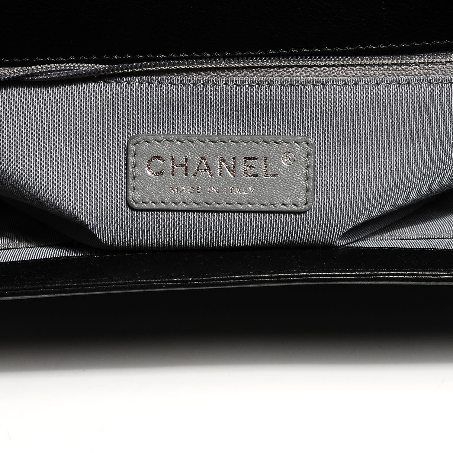 Chanel Metallic Calfskin Quilted New Medium Boy Flap Black 6 of 8