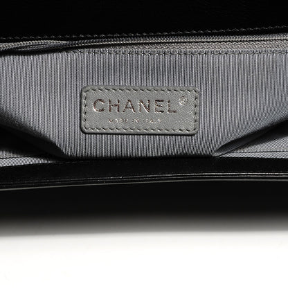 Chanel Metallic Calfskin Quilted New Medium Boy Flap Black 6 of 8