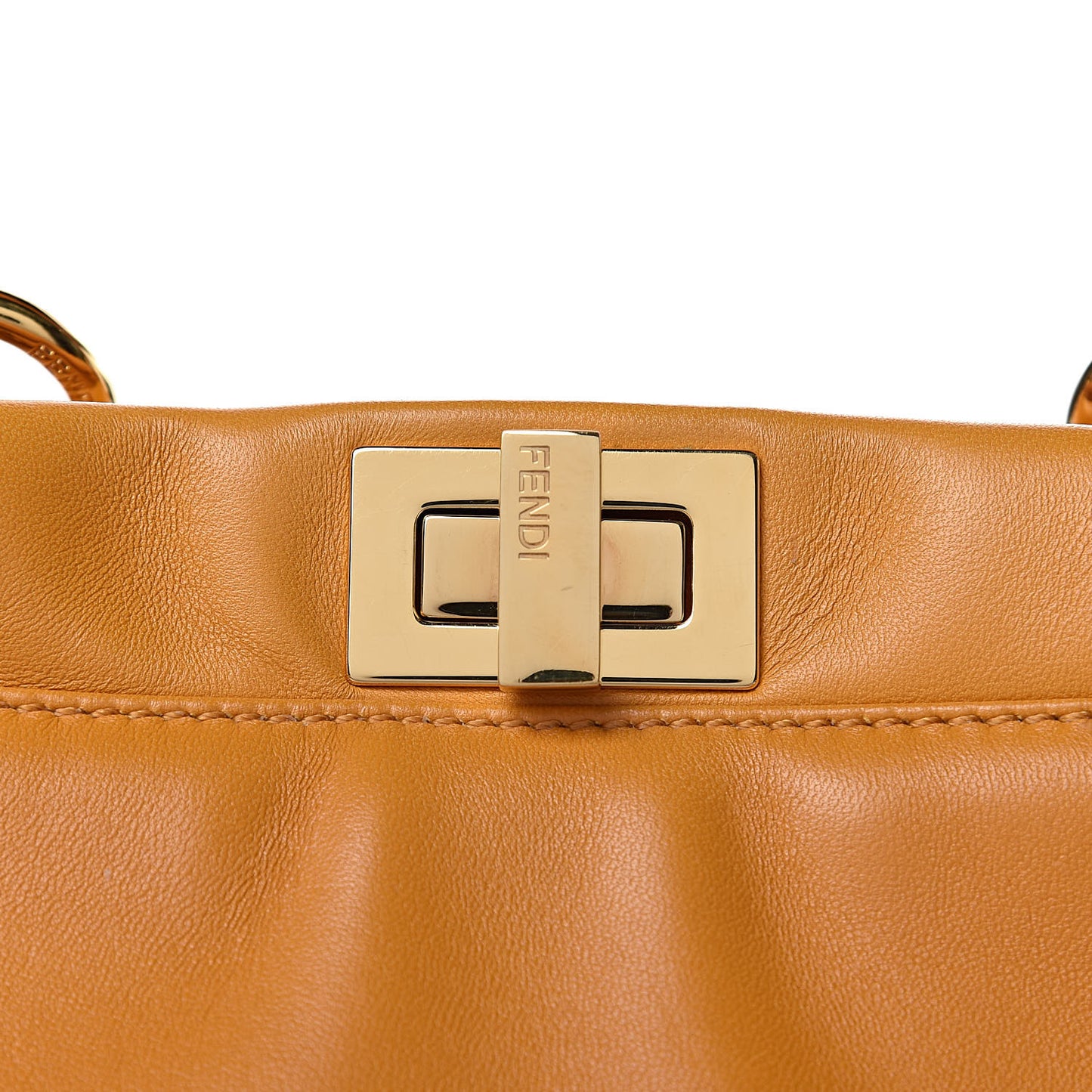 Nappa Mini Peekaboo Iconic Satchel Giallo Syrup