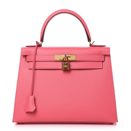Hermes Epsom Kelly Sellier 28 Rose Azalee 1 of 33