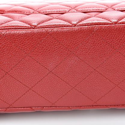 Chanel Caviar Quilted Maxi Double Flap Red 18 of 21
