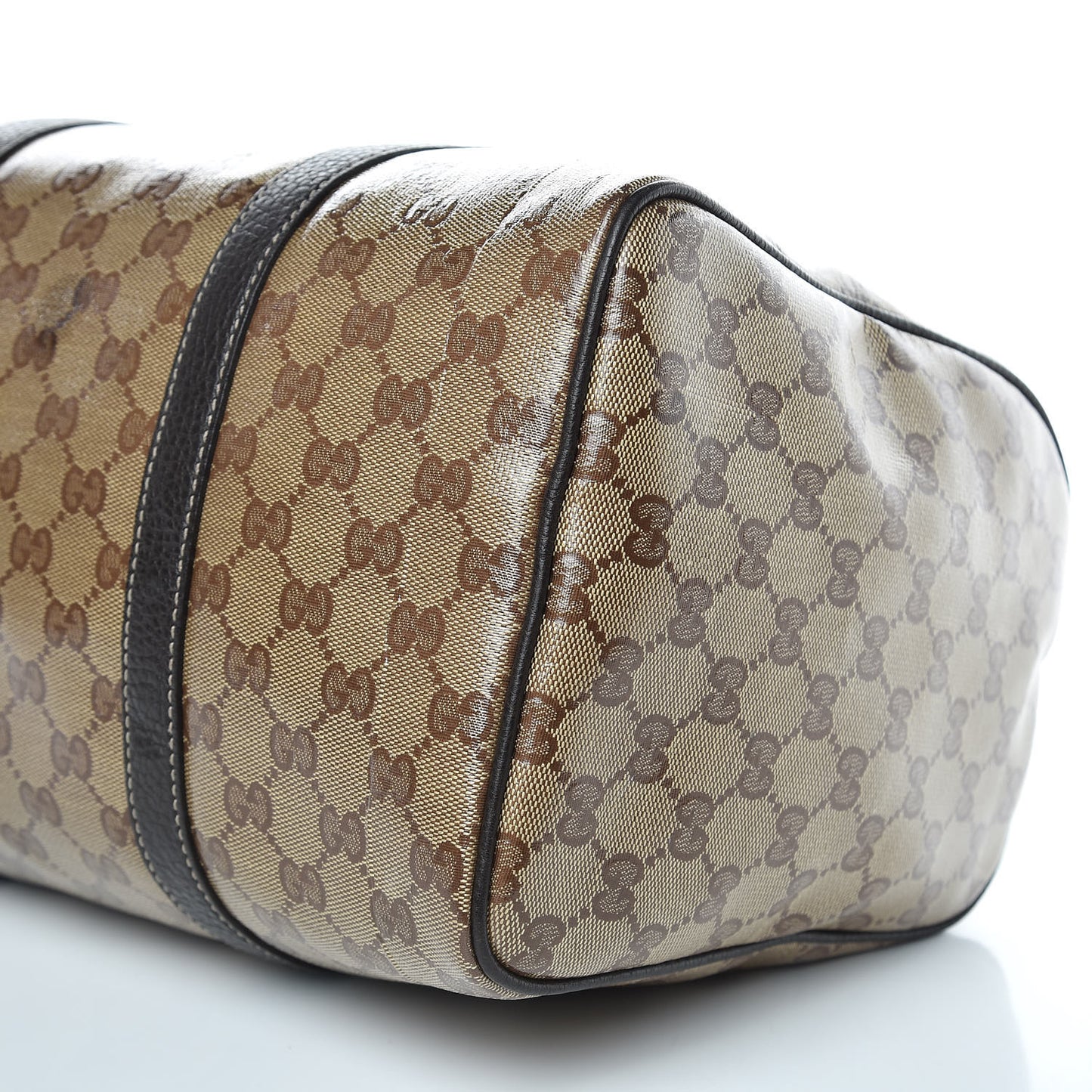 Crystal Monogram Medium Joy Boston Dark Brown