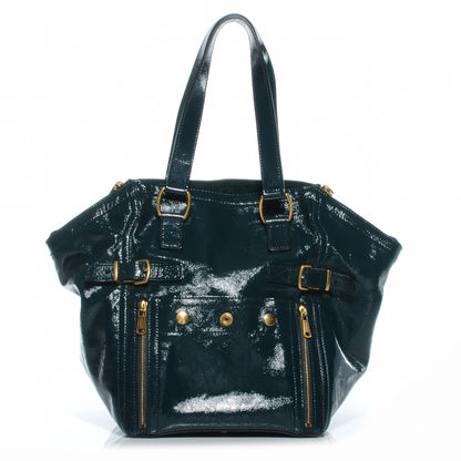 Saint Laurent Patent Small Downtown Petrol Blue 1 of 7