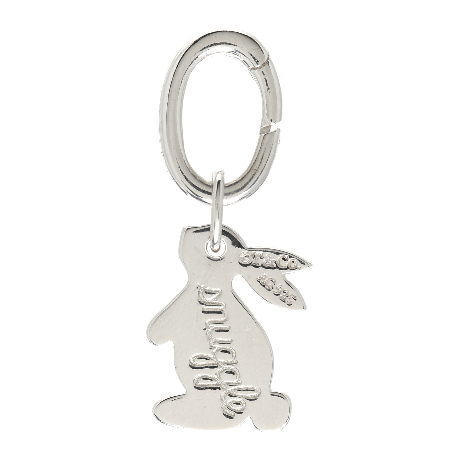 Tiffany Sterling Silver Snuggle Bunny Charm 1 of 3