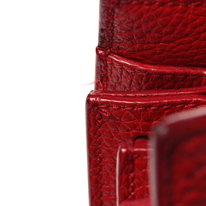 Saint Laurent Grained Calfskin Small Sac De Jour Lipstick Red 18 of 25