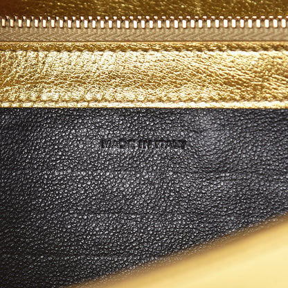 Saint Laurent Metallic Calfskin Monogram Chain Wallet Gold 6 of 15