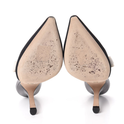 Christian Dior Technical Canvas Ribbon J'Adior Slingback 100mm Pumps 35 Black 6 of 11