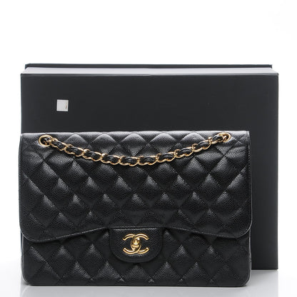 Chanel Caviar Quilted Jumbo Double Flap Black 8 of 8
