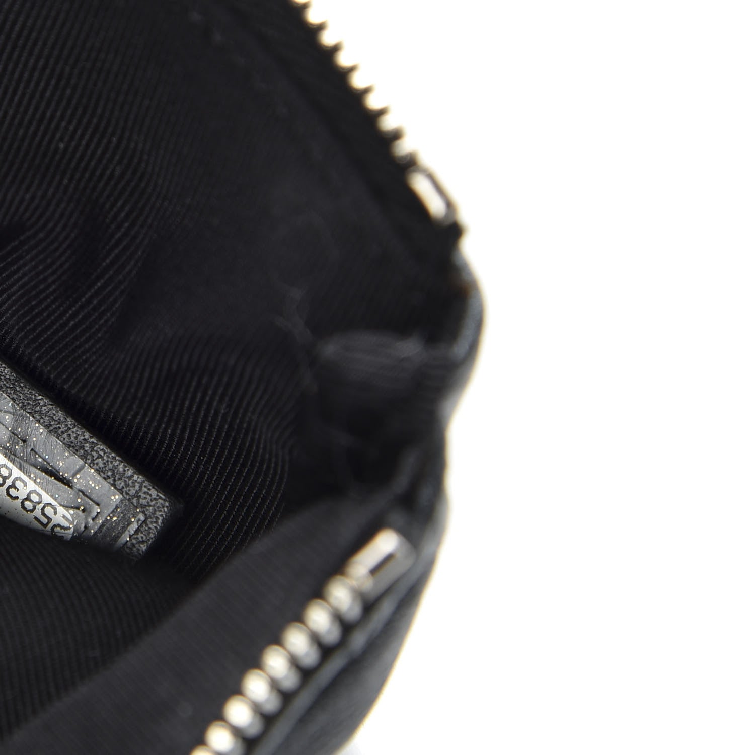 Chanel Metallic Goatskin Quilted Small Cosmetic Case Dark Grey 7 of 8