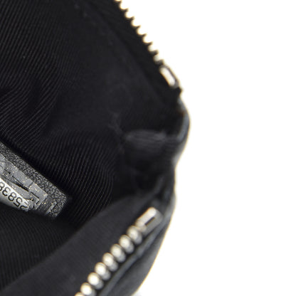 Chanel Metallic Goatskin Quilted Small Cosmetic Case Dark Grey 7 of 8