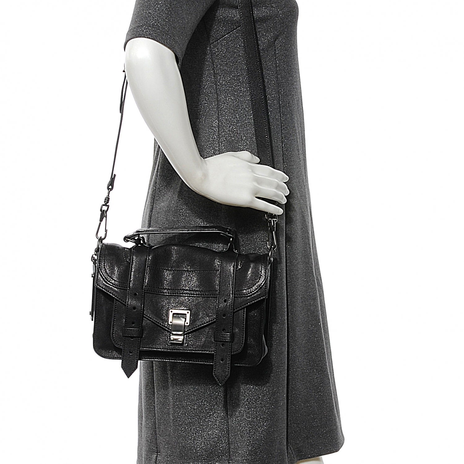 Proenza Schouler Lambskin PS1 Tiny Satchel Black 2 of 8