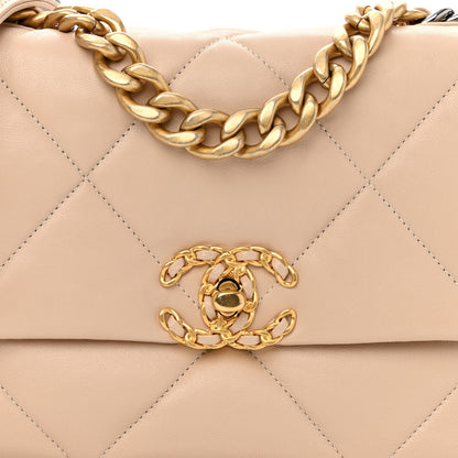 Chanel Lambskin Quilted Medium Chanel 19 Flap Beige 8 of 11