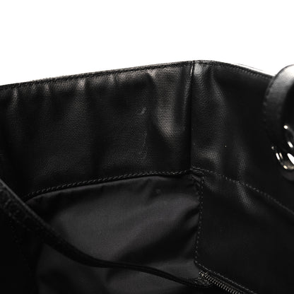 Chanel Coated Canvas Quilted Large Paris Biarritz Tote Black 23 of 23