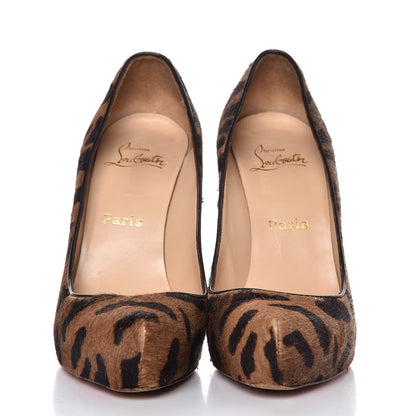 Christian Louboutin Pony Hair Leopard Print Platform Pumps 39 2 of 10