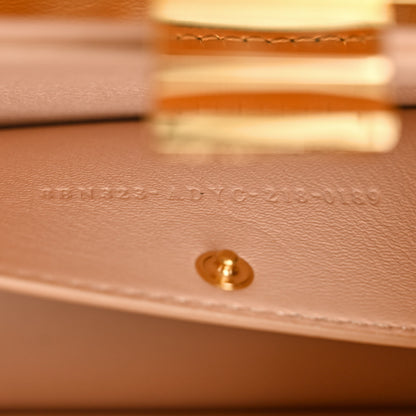 Fendi Vitello King Luxor Shiny Nappa Medium Peekaboo I SEE U East West Satchel Brandy Light Rose 8 of 11