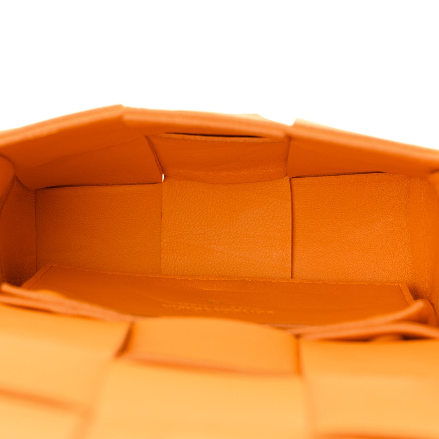 Bottega Veneta Lambskin Maxi Intrecciato Extra Mini Cassette Crossbody Bag Tangerine 5 of 10