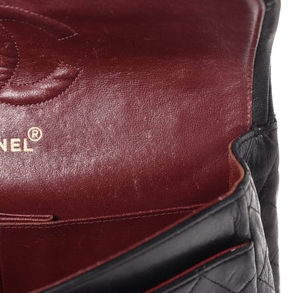Chanel Lambskin Quilted Medium Double Flap Black 8 of 13