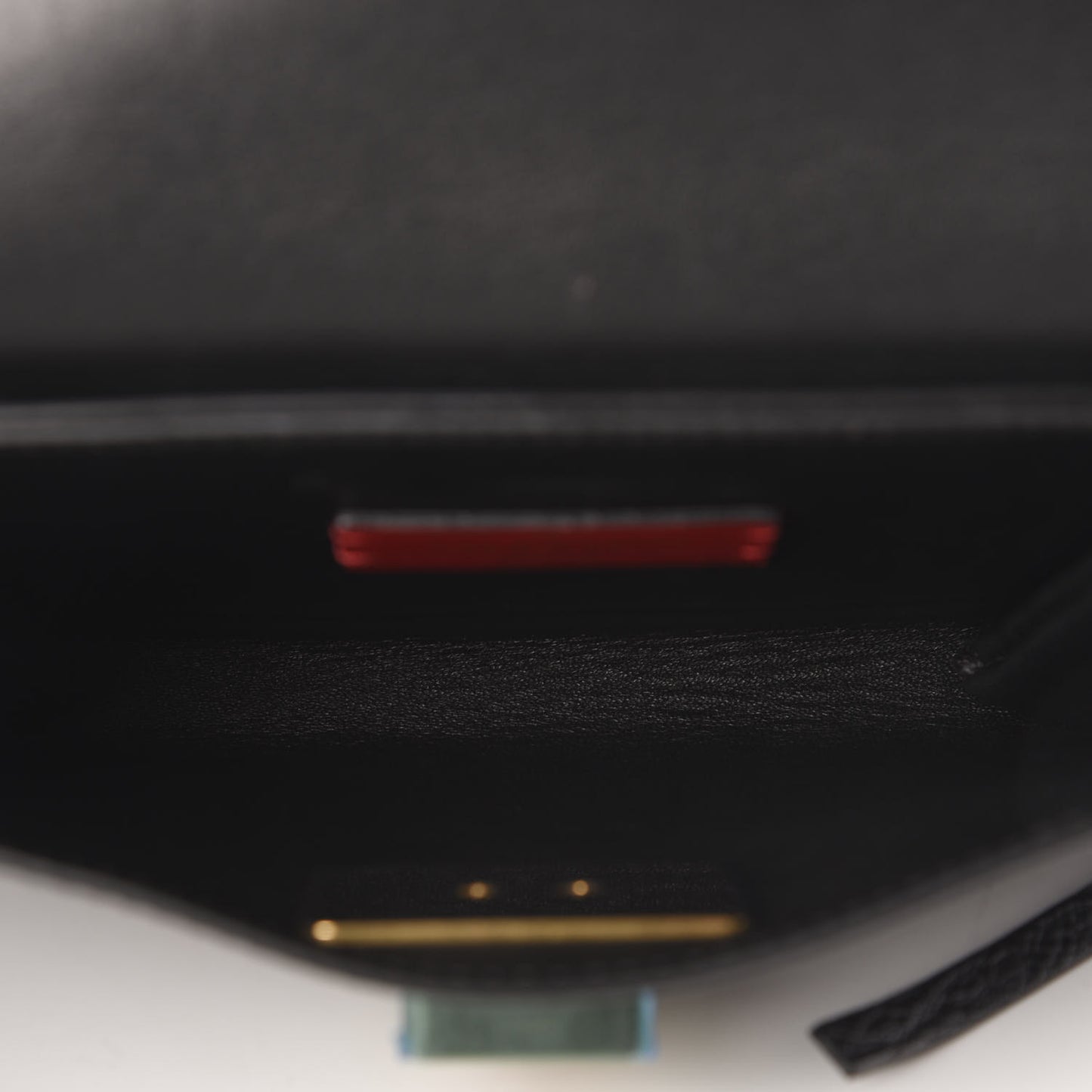 Smooth Calfskin Small VRing Crossbody Bag Black