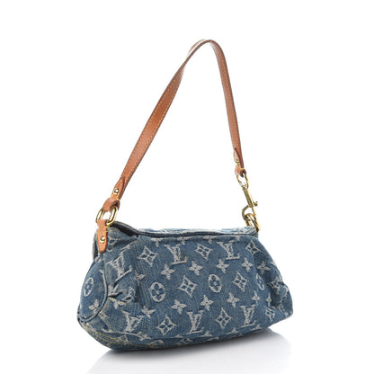 Louis Vuitton Monogram Denim Mini Pleaty Blue 3 of 9