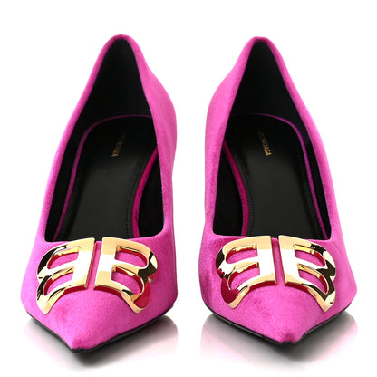 Balenciaga Velvet De Soie Pumps 40 Rose Fuchsia 2 of 8