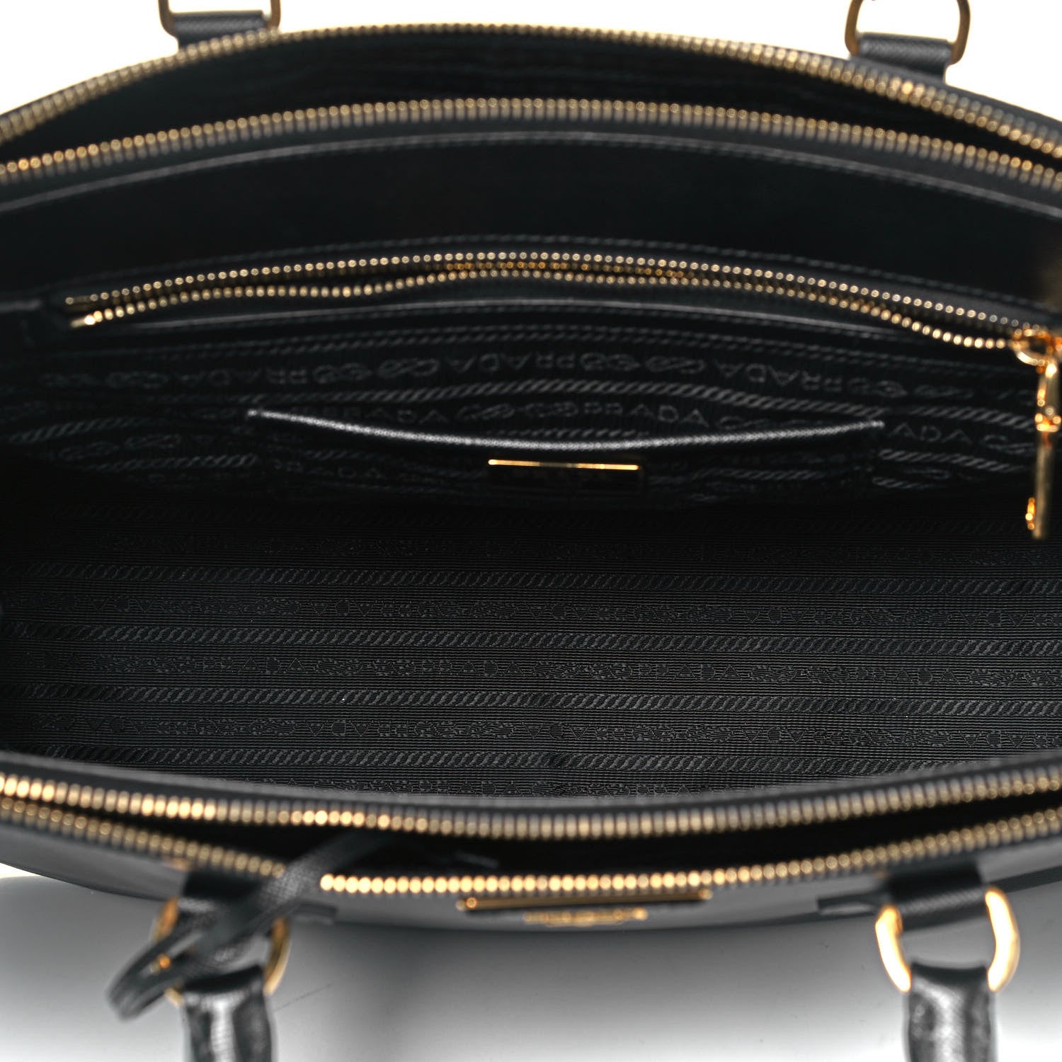 Prada Saffiano Medium Galleria Double Zip Tote Black 5 of 9