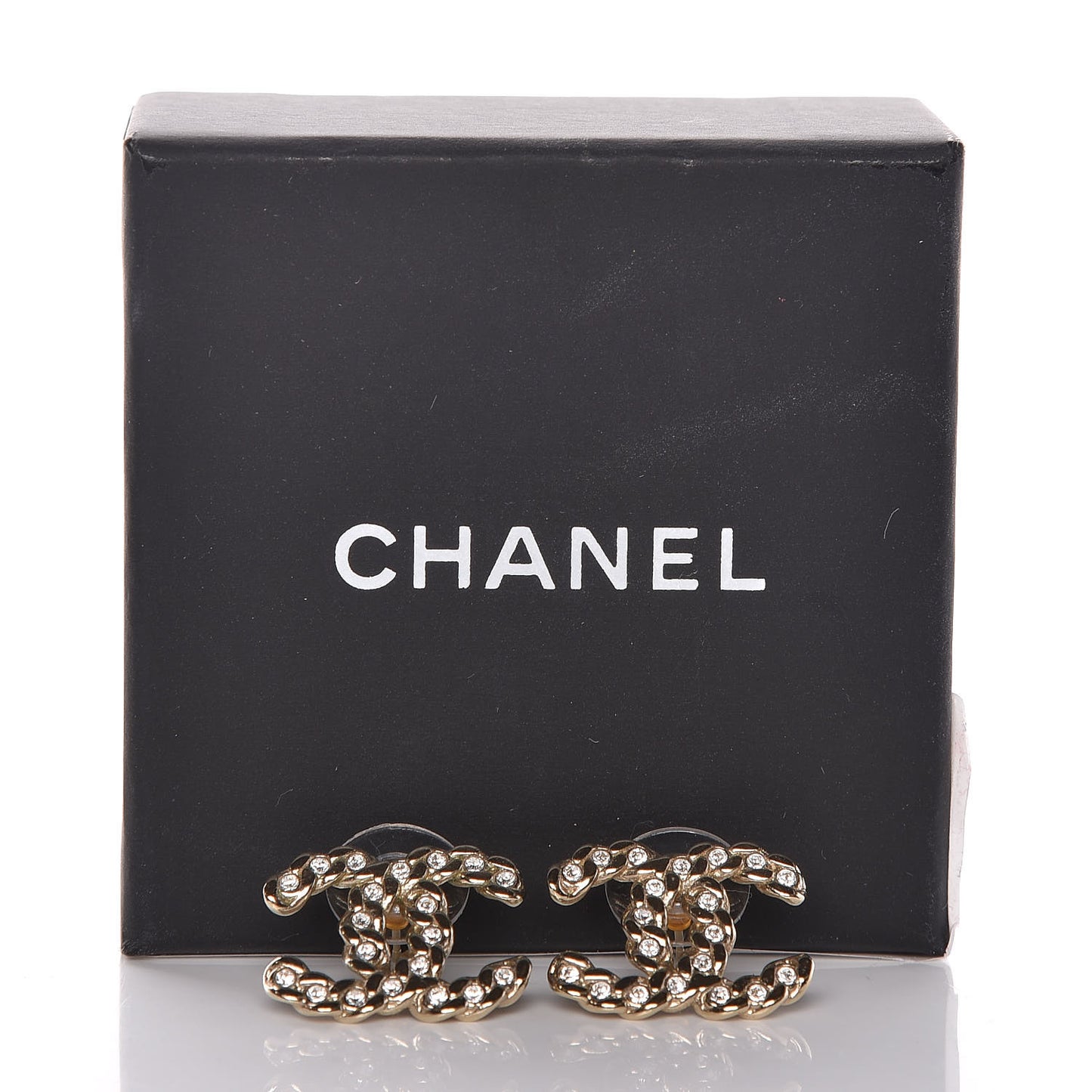 Crystal Pearls Coronation CC Earrings Gold