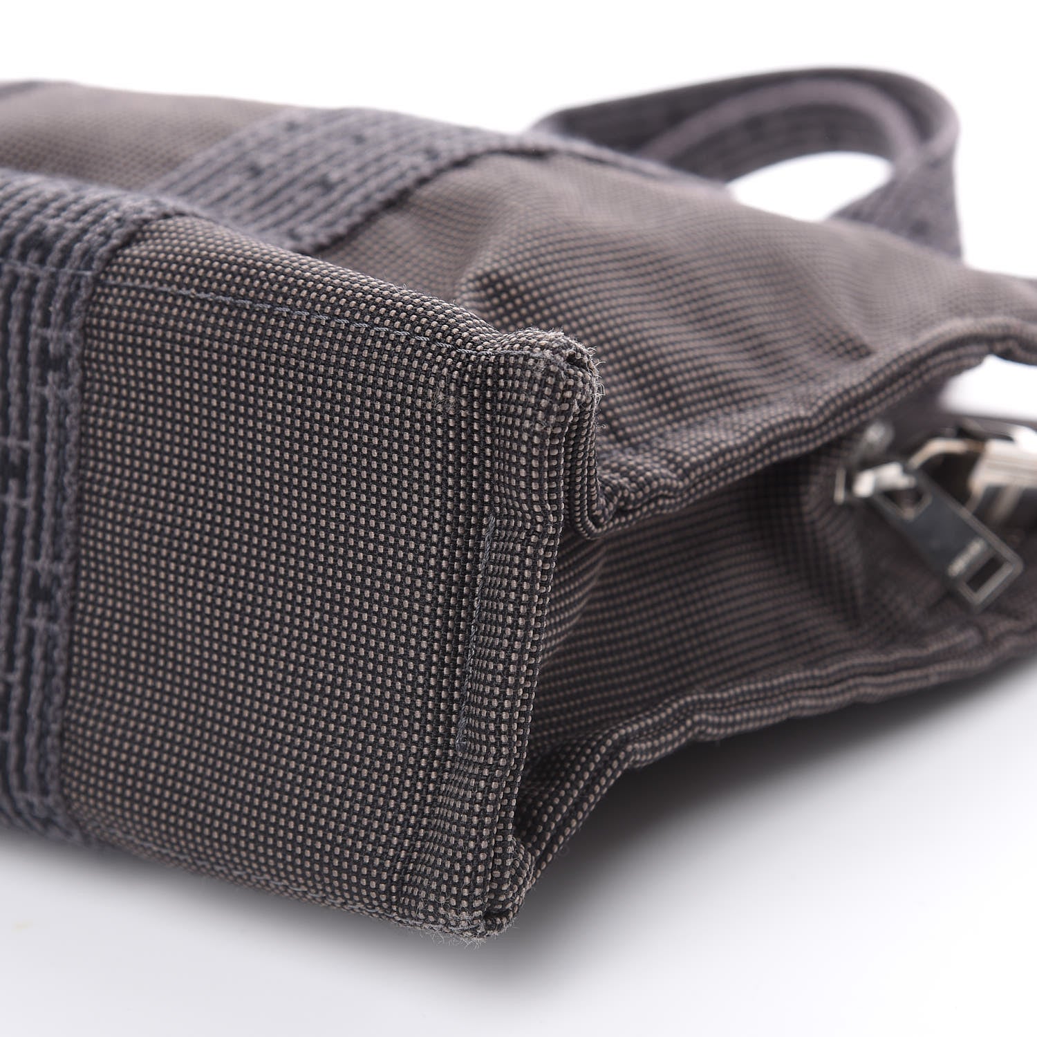 Hermes Canvas Herline PM Tote Grey 8 of 9