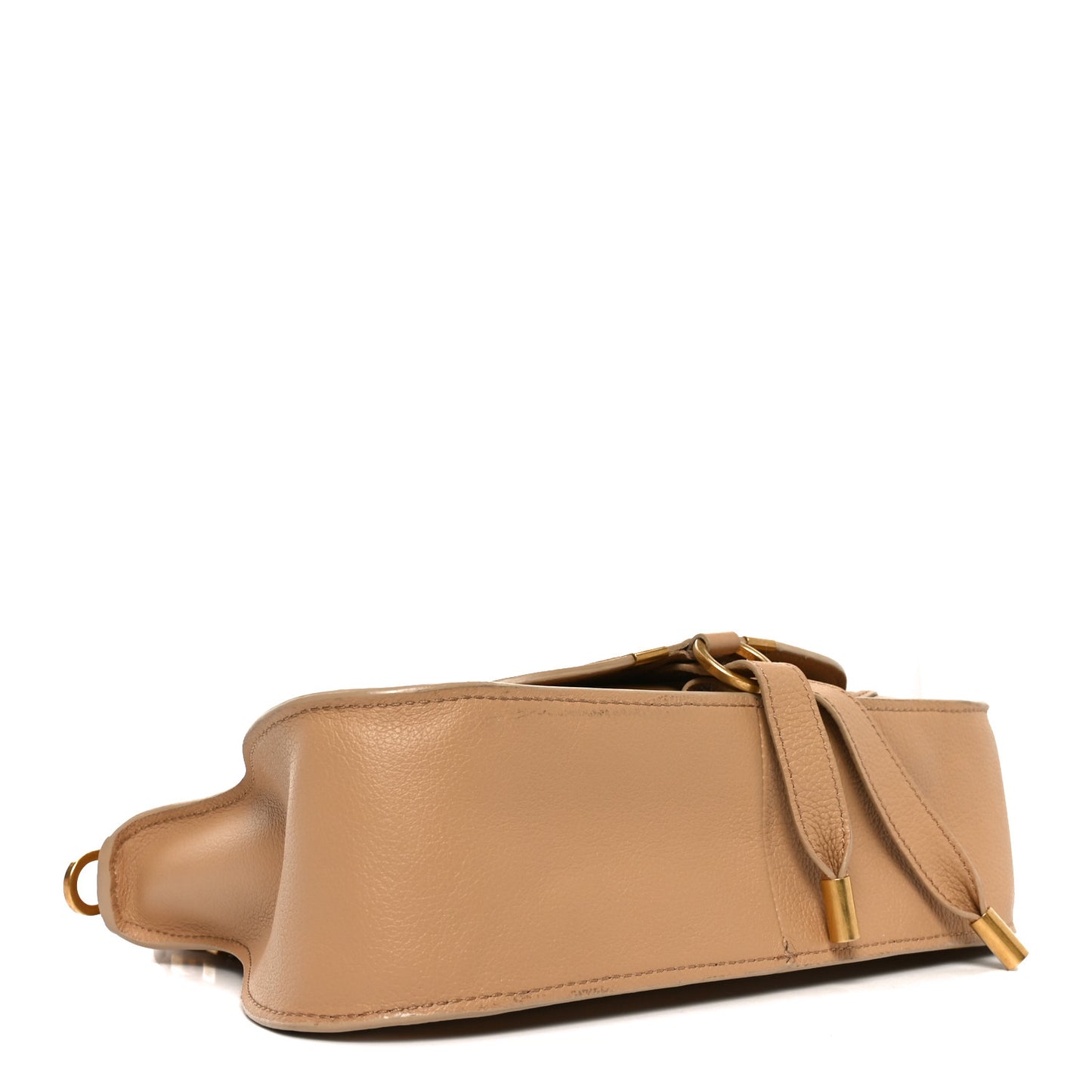Calfskin Small Marcie Satchel Milky Brown