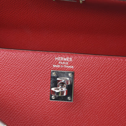 Hermes Epsom Kelly Sellier 25 Rouge Casaque 5 of 10