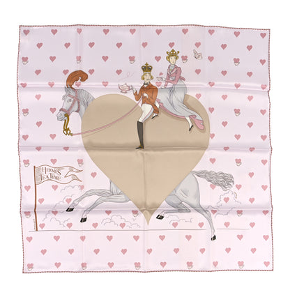 Hermes Silk Hermes Tea Time Scarf 70 Rose Pale Beige 1 of 4