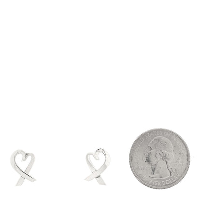 Tiffany Sterling Silver Paloma Picasso Loving Heart Earrings 2 of 4