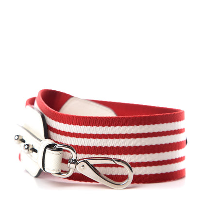 Prada Saffiano Striped Fabric Nastro Righe Shoulder Strap Fuoco 1 of 6