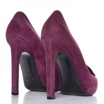 Saint Laurent Suede Catherine 105 Pumps 39 4 of 9