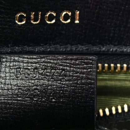 Gucci Textured Calfskin Small Torchon GG Ring Shoulder Bag Black 7 of 14