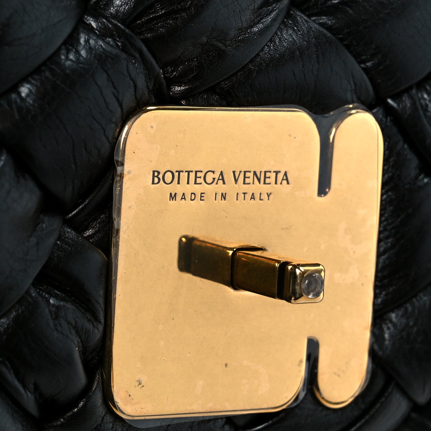 Bottega Veneta Calfskin Intreccio Rumple Desiree Shoulder Bag Black 9 of 12