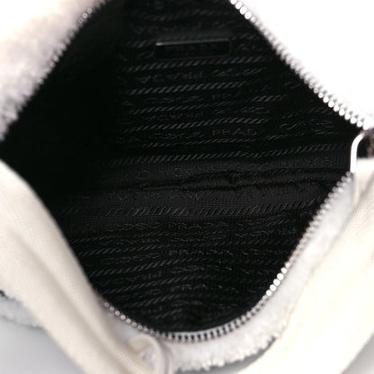 Prada Terry Cloth Mini Re-Edition 2000 Bag White Black 5 of 9