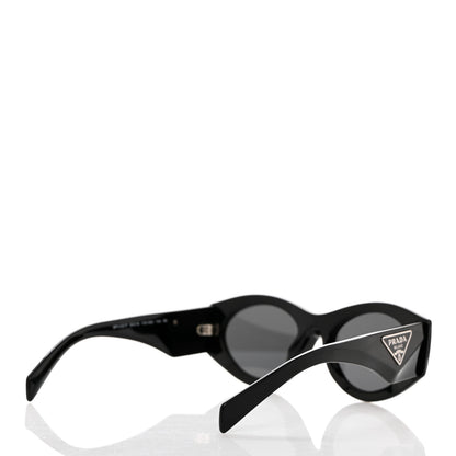 Prada Acetate Oval Symbole Sunglasses SPR 20Z Black 4 of 8