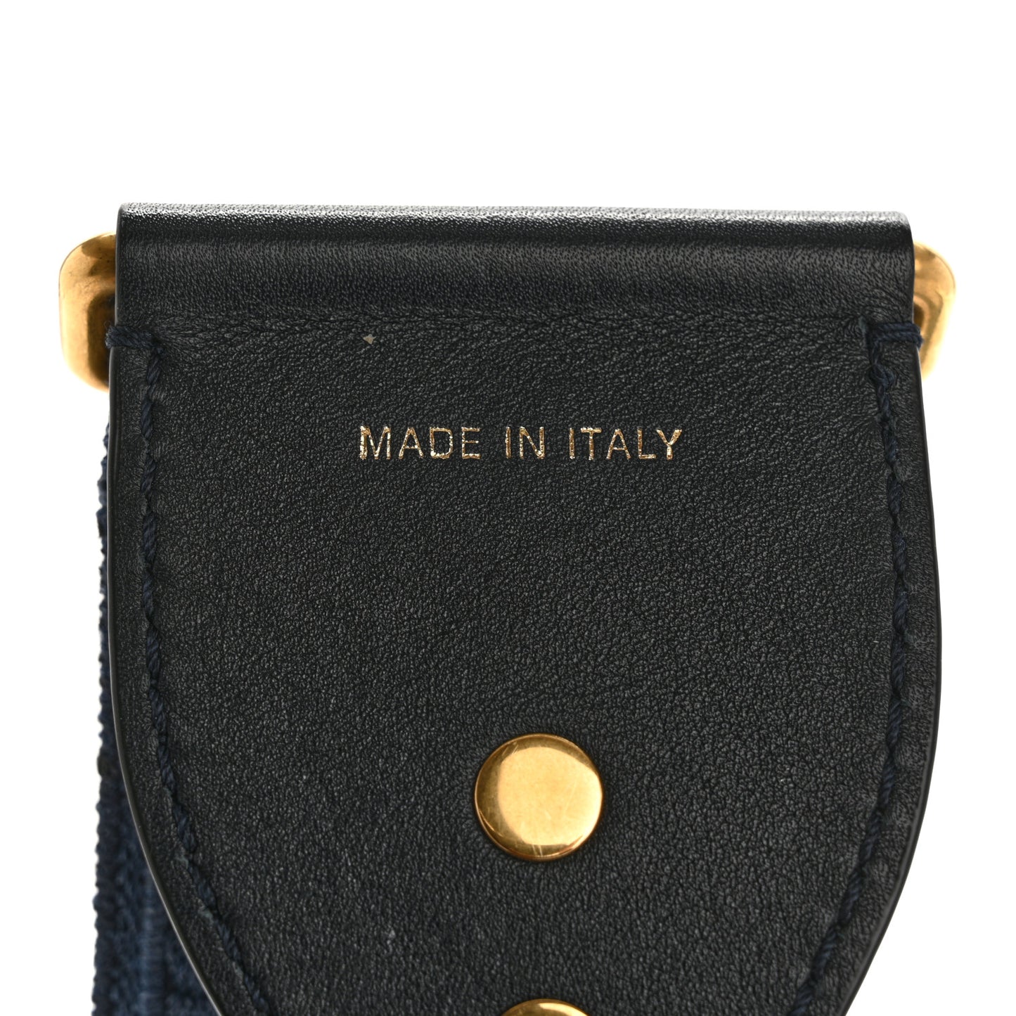 Oblique Denim Studded Shoulder Strap Blue