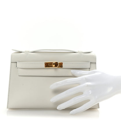 Hermes Swift Kelly Pochette Clutch New White 2 of 7