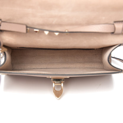 Valentino Garavani Pebbled Calfskin Medium Rockstud Flip Lock Crossbody Bag Poudre 4 of 9