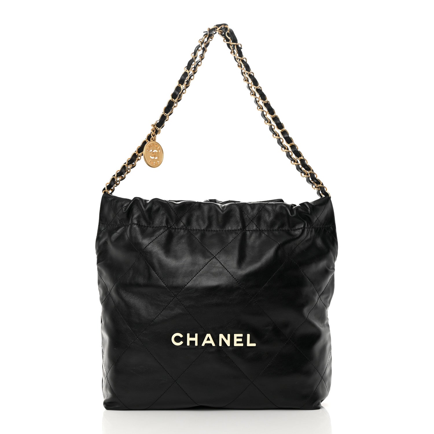 Chanel Calfskin Quilted Small Chanel 22 Black 3 of 11