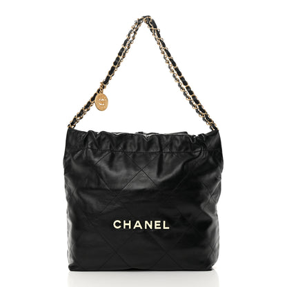 Chanel Calfskin Quilted Small Chanel 22 Black 3 of 11