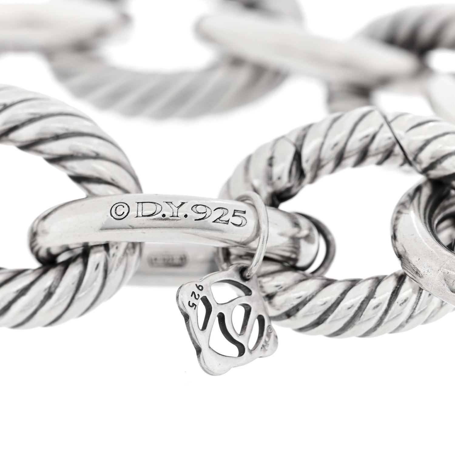 David Yurman Sterling Silver 17mm Extra Large Oval Link Bracelet 3 of 3