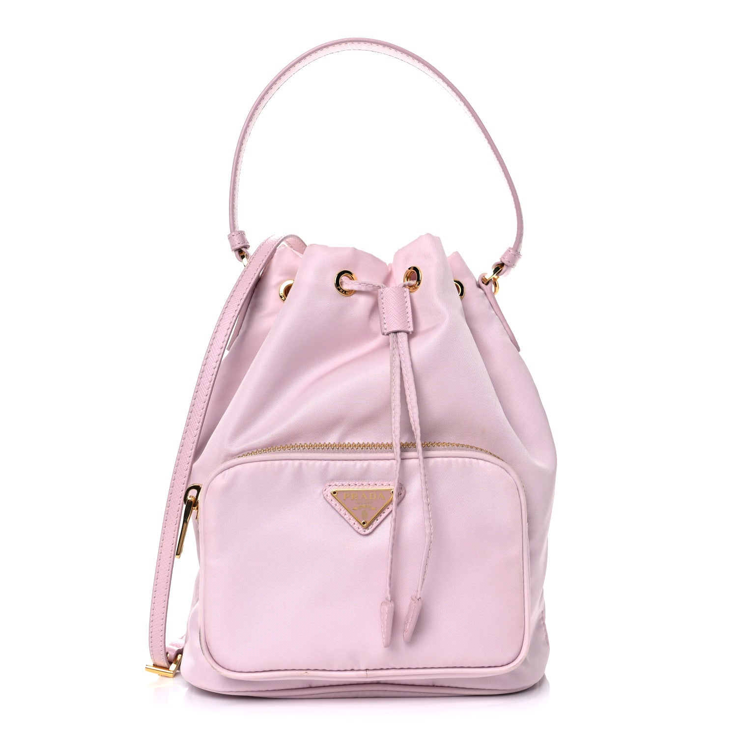 Prada Re-Nylon Saffiano Duet Bucket Crossbody Bag Alabastro 1 of 12