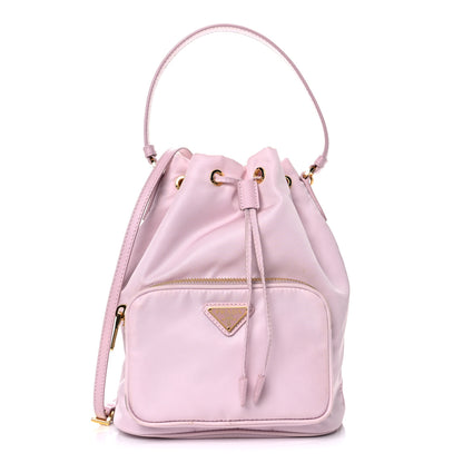 Prada Re-Nylon Saffiano Duet Bucket Crossbody Bag Alabastro 1 of 12