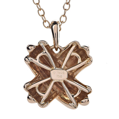 Tiffany 18K Yellow Gold Large Signature X Pendant Necklace 5 of 7