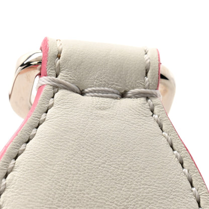 Fendi Vitello Dolce Plexiglass Bi-Color Studded Strap You White Ice Cuoio Multicolor 4 of 5